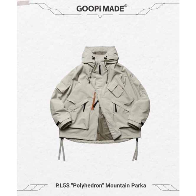 GOOPI GOOPIMADE P.L5S “Polyhedron” Mountain Parka - Bone