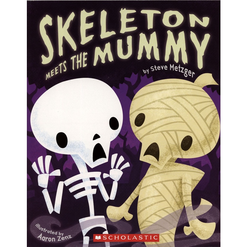 麥克書店 Skeleton Meets The Mummy 英文故事繪本童書外文書故事書萬聖節 蝦皮購物