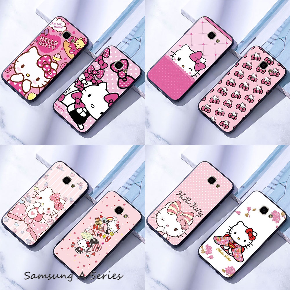 SAMSUNG Hello Kitty 矽膠手機殼適用於三星 Galaxy A5 2015 A7 2016 2017