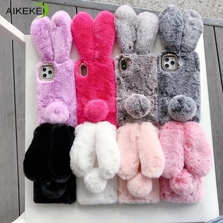 SAMSUNG 三星 Galaxy A23 A13 4G A33 A53 5G M52 5G 手機殼保暖 3D 可愛兔子