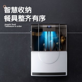 【FEW現貨】【智慧餐具消毒機】消毒筷子筒多功能家用置物架瀝水桶收納盒廚房壁掛式紫外線筷籠子