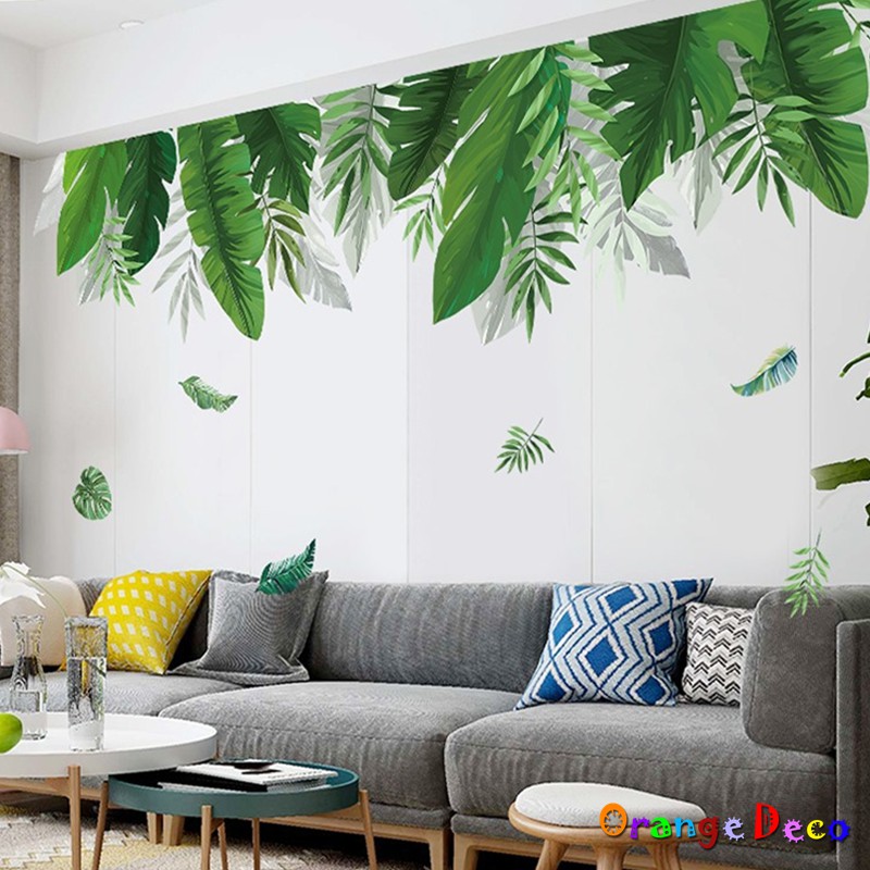 【橘果設計】芭蕉葉熱帶植物 植物壁貼 綠葉壁貼 芭蕉葉牆貼 房間壁貼 客廳壁貼 叢林壁貼 防水壁貼 壁貼 牆貼