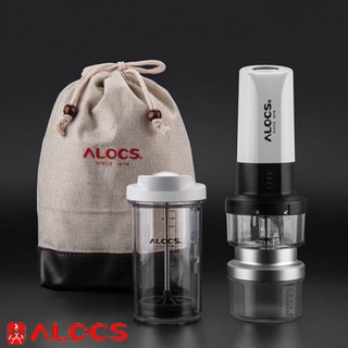 【ALOCS 愛路客 咖啡研磨機(套裝)】KW-K25/電動咖啡機/家用咖啡機/法式濾壓壺/悠遊山水