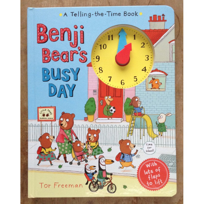 全新 現貨 絕版書 Benji Bear's Busy Day 超可愛的時鐘書