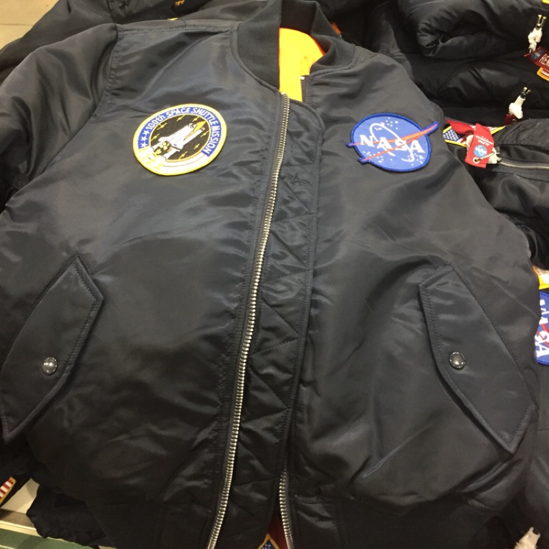 ALPHA INDUSTRIES NASA款 男生 男士 男裝 男款 MA-1 飛行夾克 飛行外套 藍黑色 美國尺寸