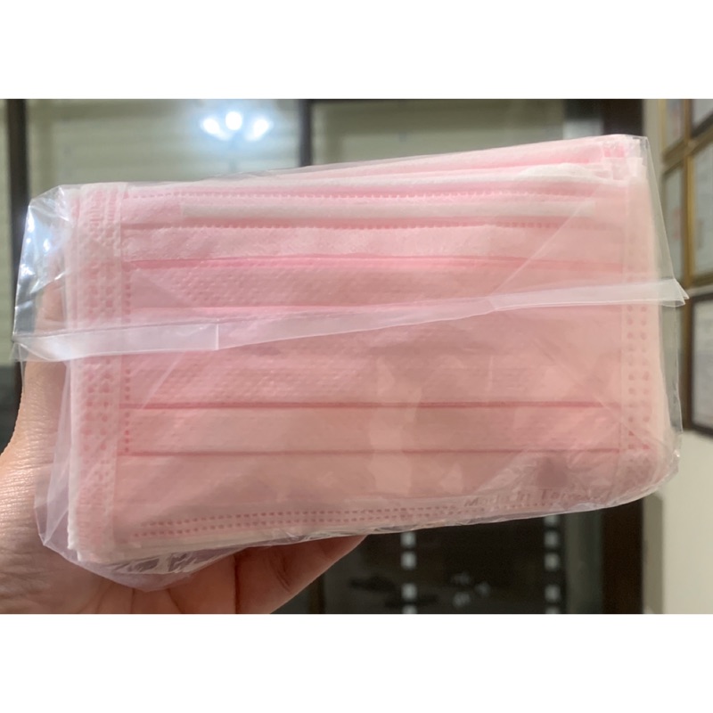 現貨兒童幼幼平面口罩 一次性口罩台灣製造MIT防飛沫防疫必備非BNN口罩台製鋼印浪漫粉紅色口罩