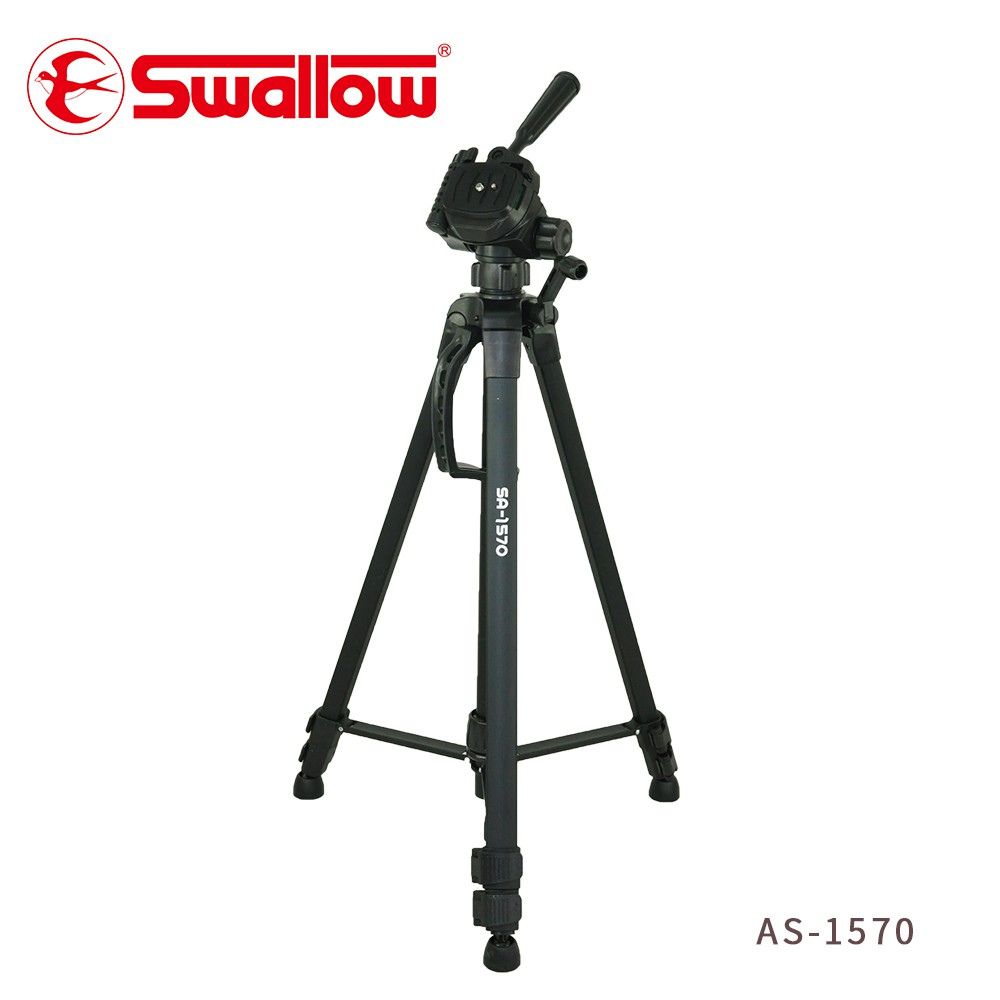 Swallow AS-1570 鋁合金握把式 三腳架 載重約3KG 適用每個人使用 雲台可360°旋轉