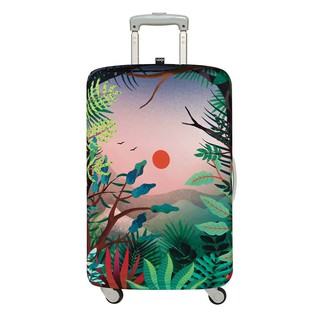 LOQI行李箱外套【日落】行李箱保護套防塵保護套、防刮、高彈力