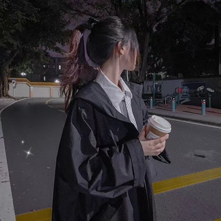 連帽風衣外套 女生新款韓版上衣 休閒外套 寬鬆外套 顯瘦上衣 百搭開衫外套