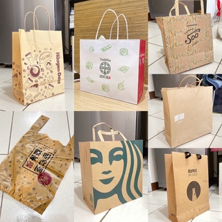 現貨 品牌 紙袋 提袋 星巴克 添好運 哈根達斯 咀香園 UNIQLO 名牌 GU