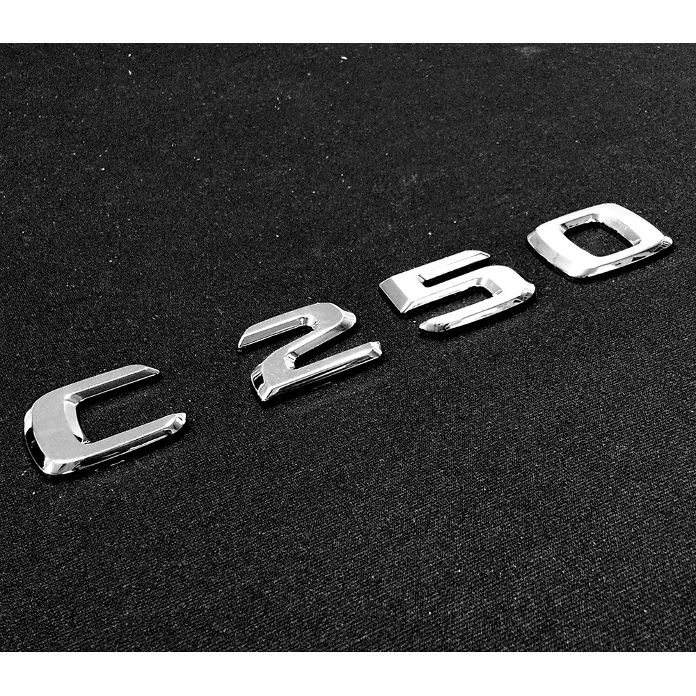 賓士 07-11 Benz C-W204 C250 後箱字體 車身字體 後廂字貼 電鍍銀 字體高度25mm 改裝 配件