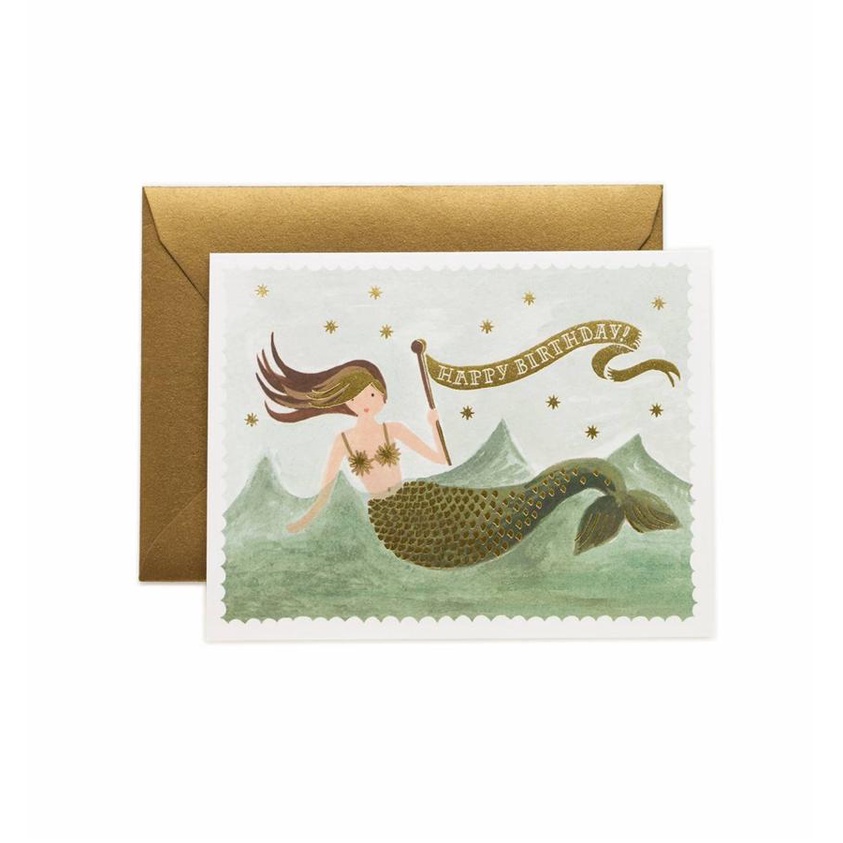 美國RIFLE PAPER 生日卡/ Mermaid eslite誠品