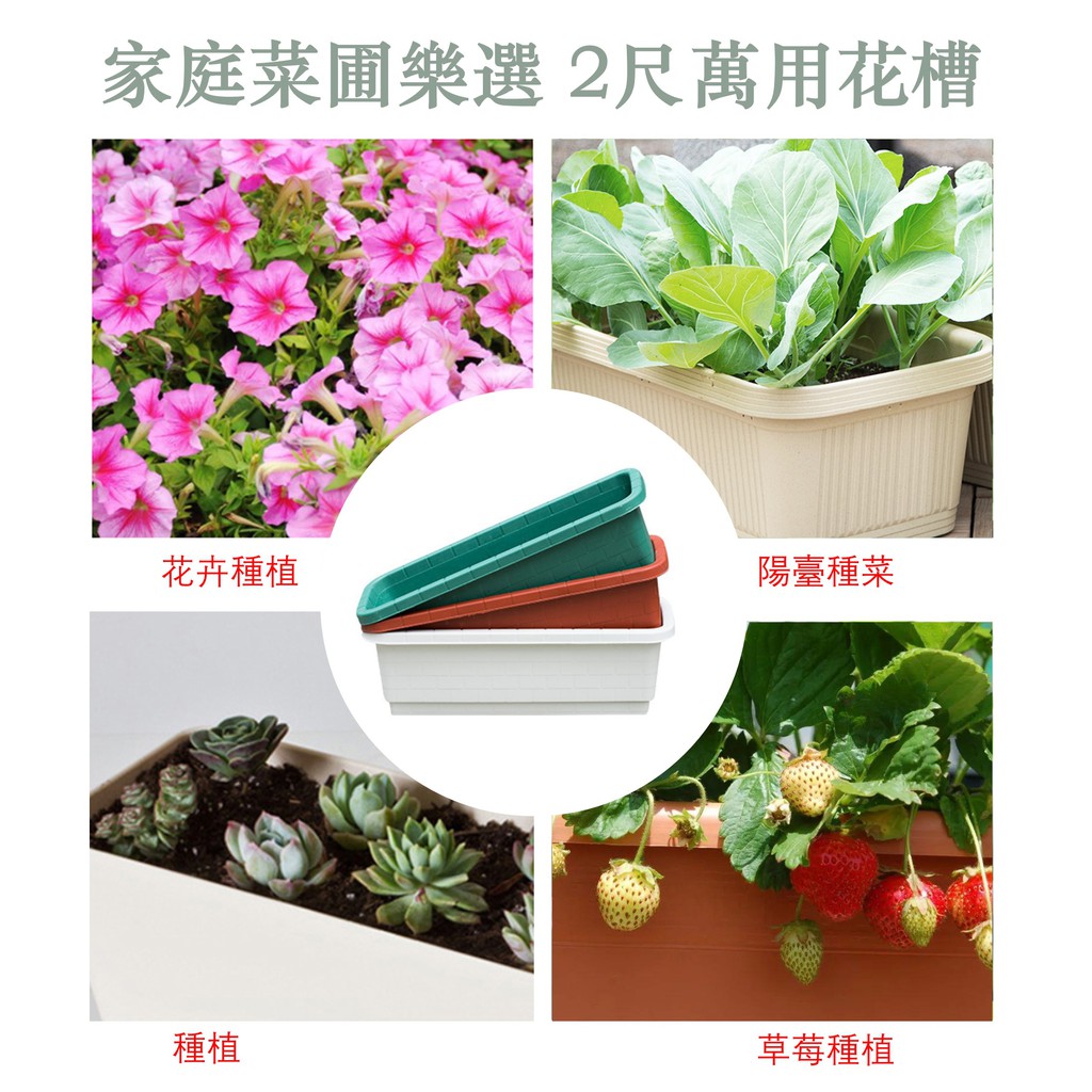 品屋綠意 19 9吋大號種菜盆 2尺花盆加厚長方形大花盆蓄水花盆種菜長槽花盆陽台 蝦皮購物