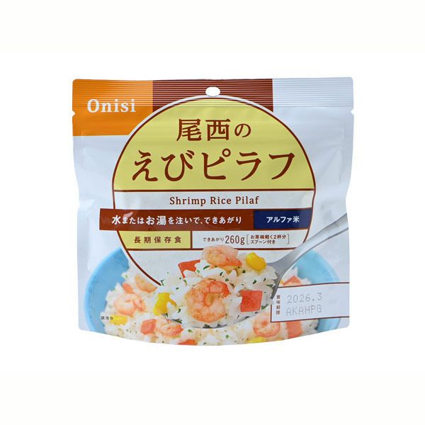 Onisi 尾西即食飯/乾燥飯-蝦仁飯 (100克)