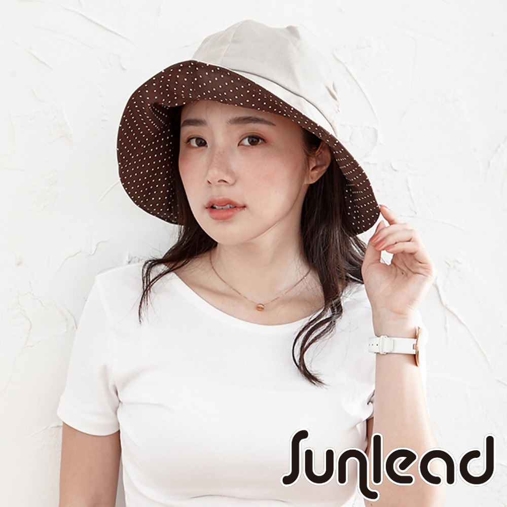 【Sunlead】可塑型帽緣。防風吹落防曬美型遮陽帽 (米褐色)