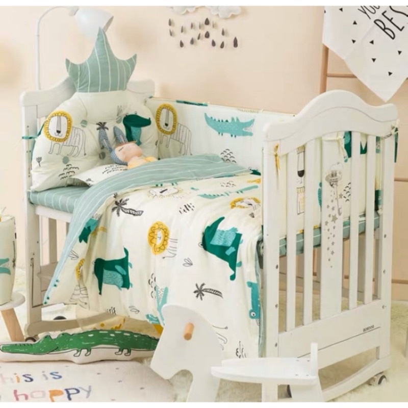 OHOO HOME⧓專業訂製「加大皇冠造型床圍」💯多款花色/多款造型/防撞床圍/床頭靠墊/嬰兒房布置/寶寶嬰兒床/客製化