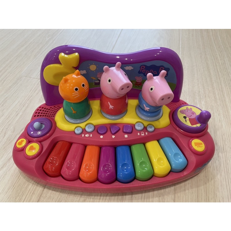 Peppa pig佩佩豬 粉紅豬小妹 公仔鋼琴鍵盤組