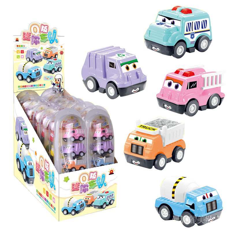 智貝玩具 益智模型迷你趣萌回力車玩具卡通q版趣味女男孩過家家兒童玩具車 蝦皮購物