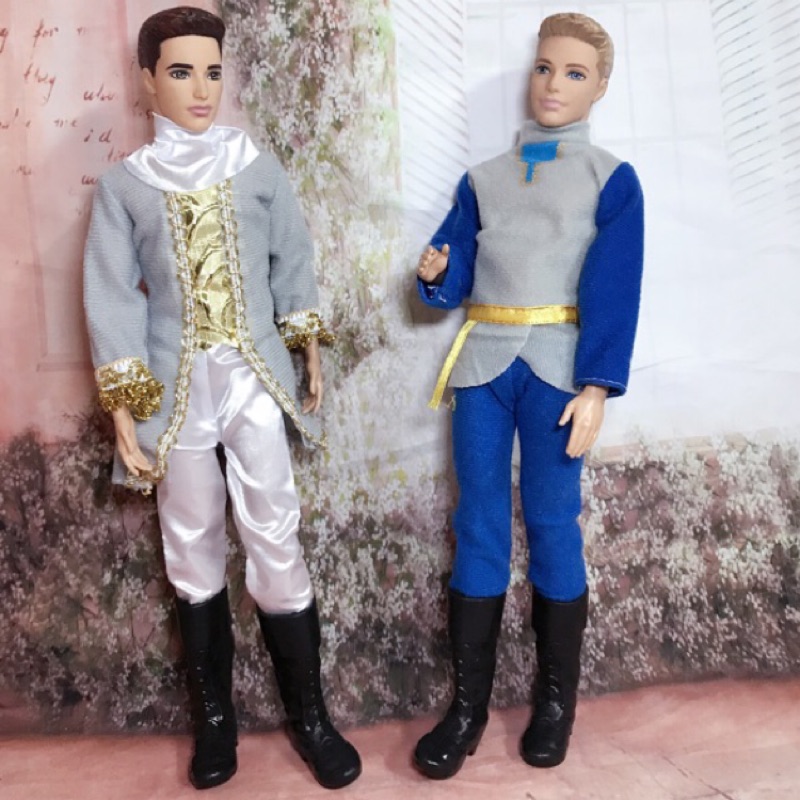 肯尼男芭比娃娃王子王子服服裝衣服貴族長靴英倫銀色皇家貴族 蝦皮購物