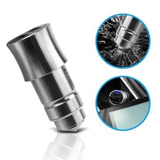 ☆YoYo 3C☆ aibo AF605 車窗擊破器 雙USB不鏽鋼車用充電器(3.1A) 車充