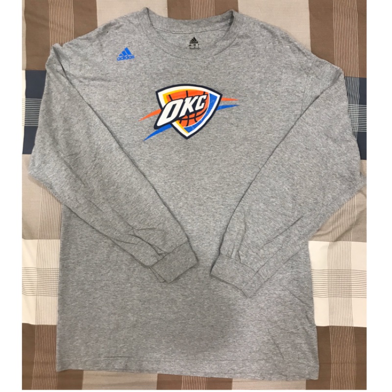 Adidas OKC Westbrook 雷霆隊  長袖針織衫 灰