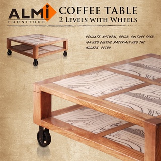 出清商品｜ALMI｜COFFEE TABLE WITH WHEELS 附輪咖啡桌｜原價16800特價11800|最後1組