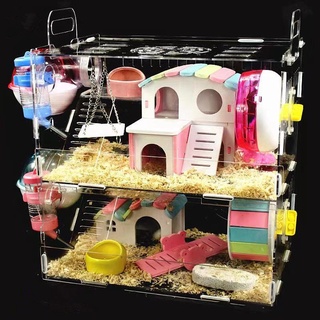倉鼠別墅 超大透明別墅 亞克力籠 單層雙層 用品玩具