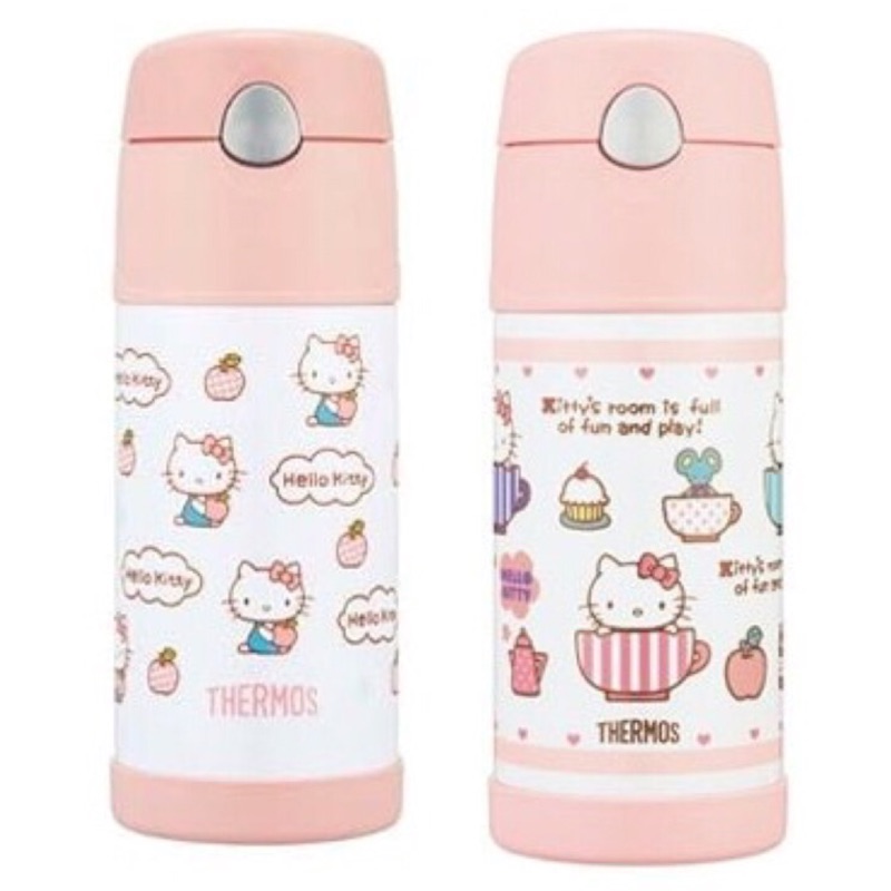 膳魔師 THERMOS Hello Kitty 不銹鋼真空保溫瓶  蘋果 下午茶 B2011PK F4004KT6