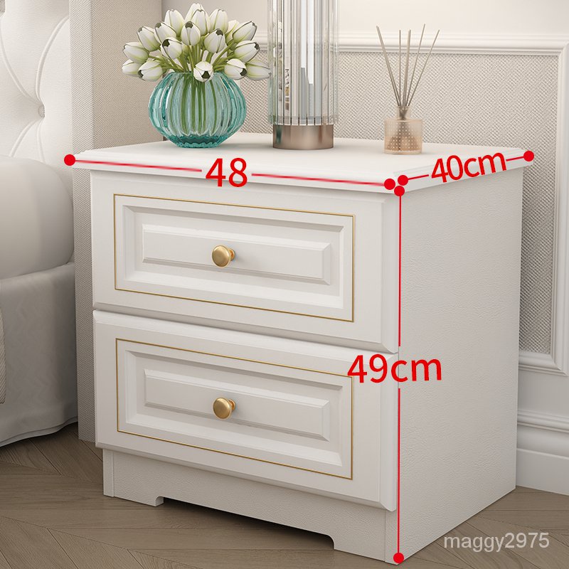 A26●❤北歐風床頭櫃輕奢簡約現代白色床邊櫃簡易經濟型整裝免安裝小柜子#收納櫃#床頭櫃 床頭櫃 床邊櫃 抽屜櫃 小櫃子