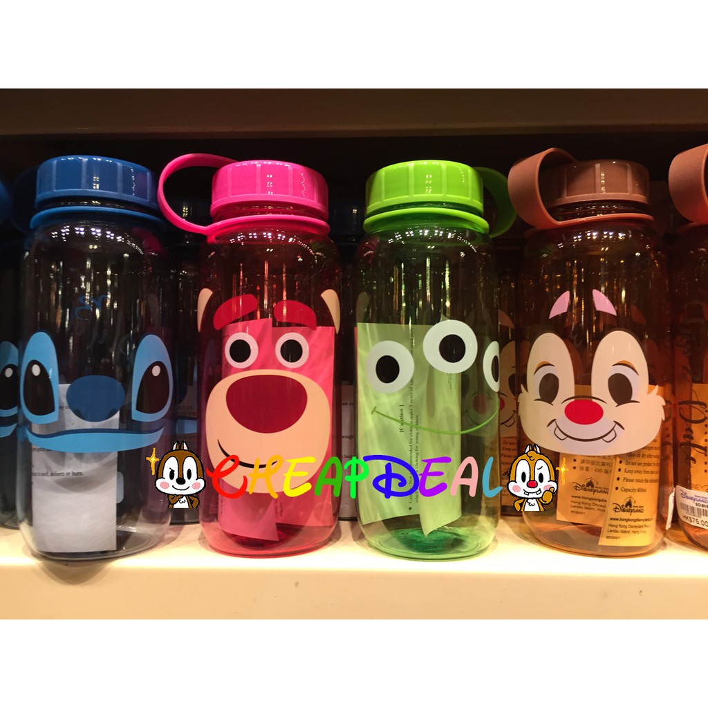 C&amp;D🇭🇰 香港迪士尼樂園 香港寄出 史迪奇 熊抱哥 三眼怪 三眼仔 奇奇蒂蒂 水壺 水瓶  400ml