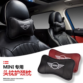 1 件裝汽車記憶海綿頭枕頸部保護皮枕適用於 MINI Cooper JCW R55 R56 R60 R61 F54 F5