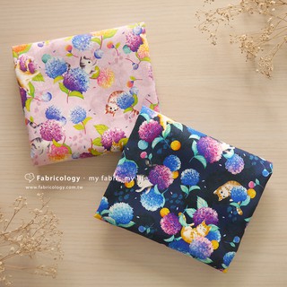 【布學無數Fabricology】布料/手作/數位印花/防潑水/2020秋季布料/ʕ•ᴥ•ʔ動物好朋友/花貓的陪伴