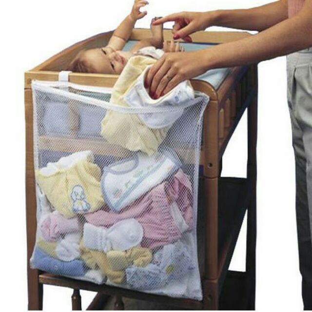 嬰兒床換衣袋 寶寶換衣服收納掛袋 寶寶髒衣服直接扔進去 07114