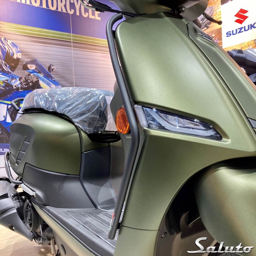 SUZUKI Saluto 義式(炫銀/醇黑)面板側保桿 前保桿 電鍍銀 黑色