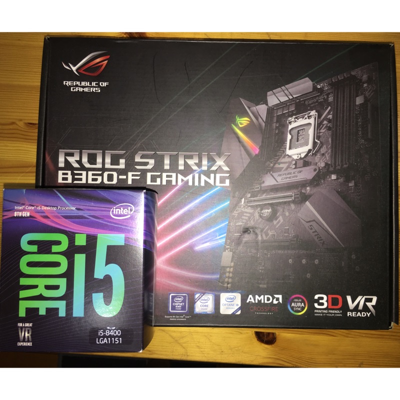 [二手］ROG STRIX B360-F GAMING+ Core i5-8400