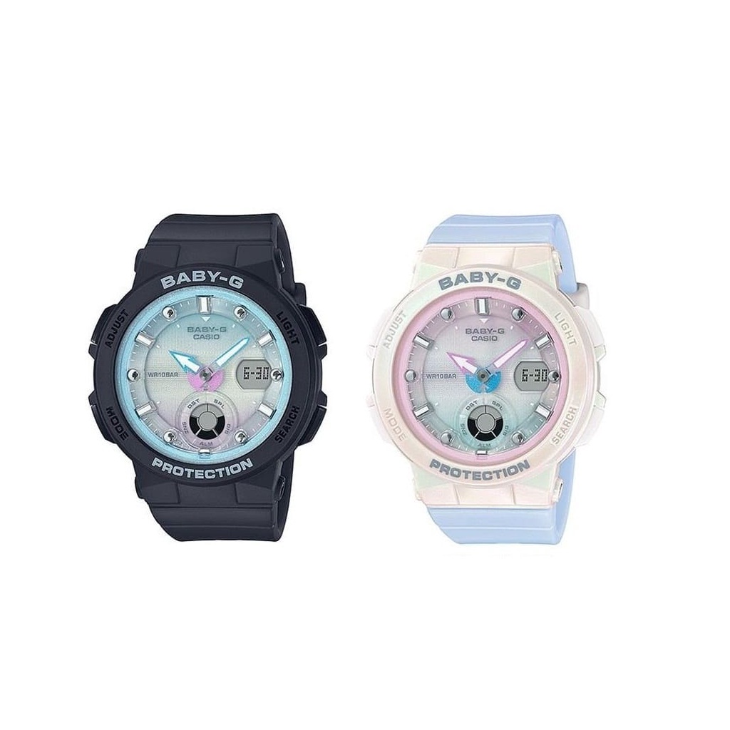 【Baby-G】海灘旅人系列 BGA-250-7A3(粉藍漸層) / BGA-250-1A2(黑藍漸層)  現代鐘錶