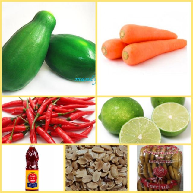 涼拌青木瓜涼拌青木瓜絲泰式料理青木瓜檸檬紅蘿蔔辣椒魚露花生椰糖目前椰糖是第二張圖片的 蝦皮購物