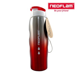 NEOFLAM 單層304不銹鋼運動水壺750ml(304不鏽鋼/紅)2入組-臺灣原廠公司貨