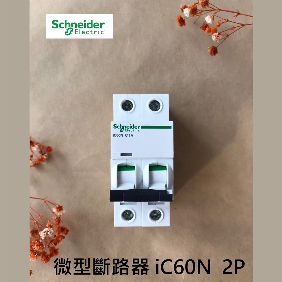 Schneider施耐德 Acti9系列 iC60N 2P 微型斷路器、小型斷路器、迴路保護器 (現貨、快速出貨)