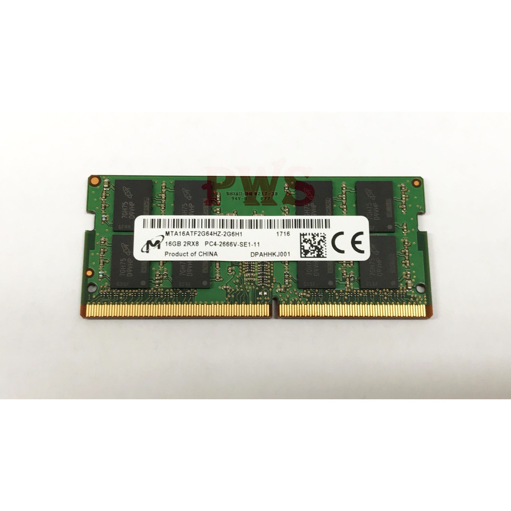 ☆【美光 Micron 2Rx8 DDR4 16G 16GB PC4-2666V 】☆