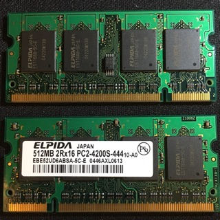 ELPIDA 爾必達 DDR2 512MB 533MHz x2筆電專用記憶體