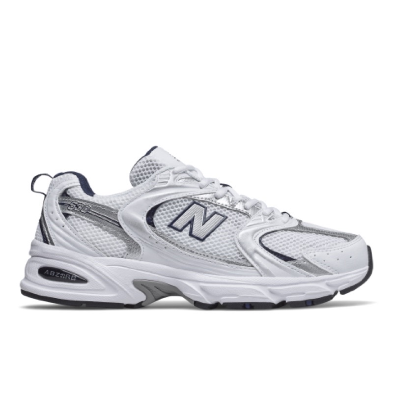 New Balance NB MR530 復古運動鞋 白銀藍網布老爹鞋 US7號