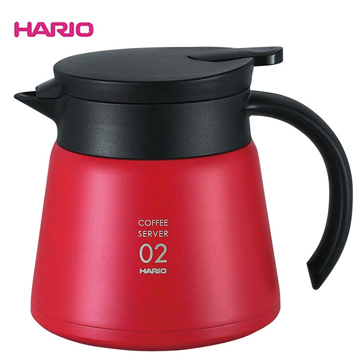 【啡苑雅號】HARIO 不鏽鋼真空咖啡保溫壺    VHS-60R  紅色 V60錐型濾杯手沖壺 550ml 原