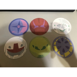 日本 鋼彈咖啡 Gundam Cafe 杯墊六個一組