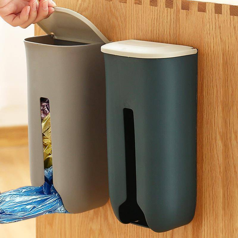 垃圾袋收納盒 裝塑膠袋收集器 壁掛 廚房 方便袋抽取式免打孔神器