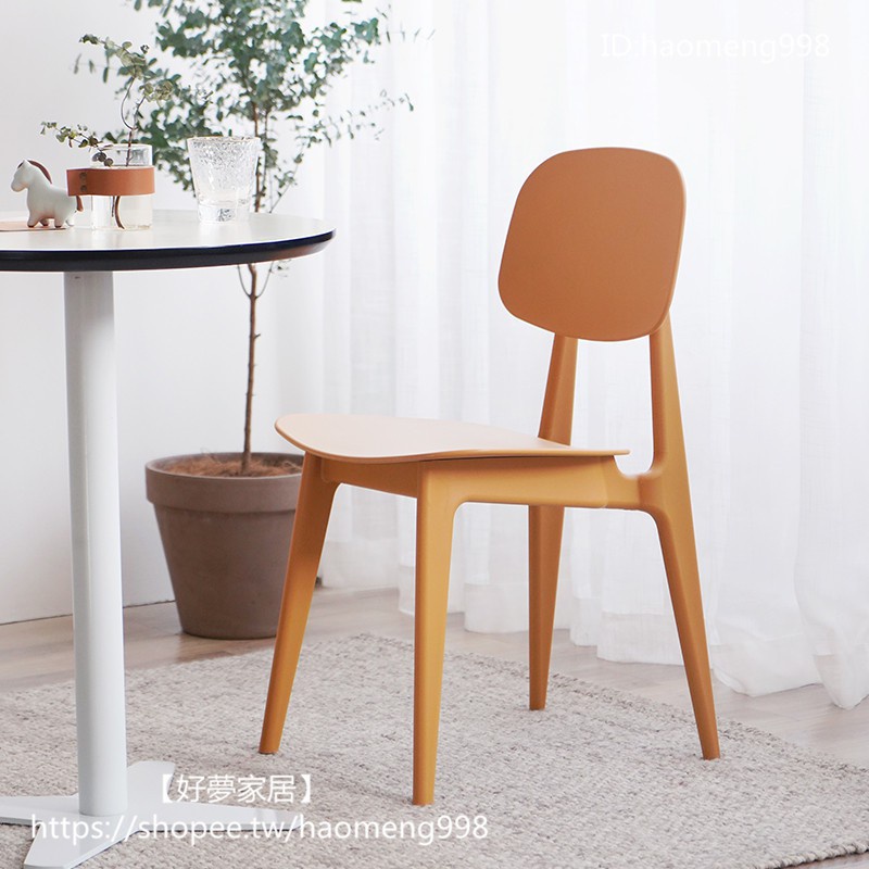 北歐餐椅創意休閑ins風時尚家用餐廳靠背塑料簡約馬卡龍網紅椅子TODOER1109
