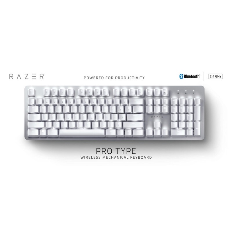 全新 Razer 雷蛇 Pro Type 藍牙 2.4GHz 無線 人體工學 商務機械式鍵盤 橘軸英文