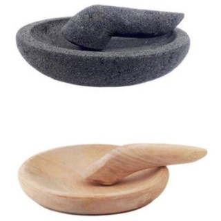 Cobek kayu cobek batu 石臼 ulekan kayu木臼 杵臼 研磨器 缽