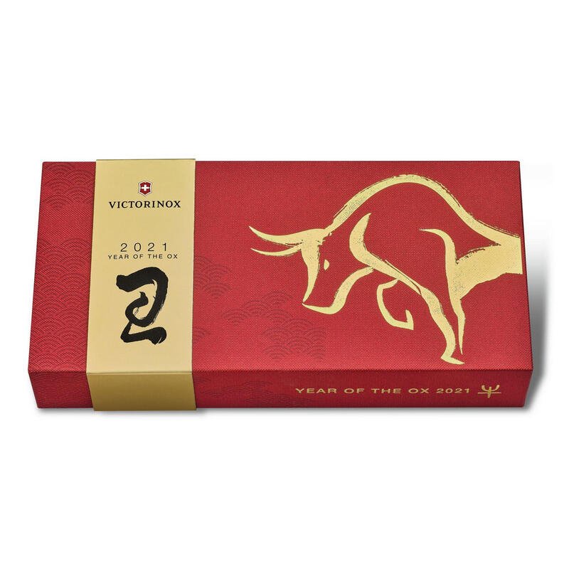 瑞士 維氏VICTORINOX Huntsman 2021辛丑牛年限量16功能瑞士刀禮盒(1.3714.E10)