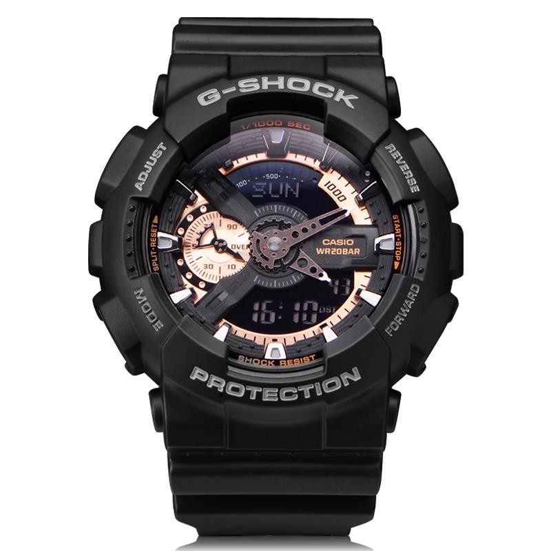 【紐約范特西】現貨 CASIO G-Shock GA-110RG-1A 手錶 黑玫瑰金 潮流錶  消光 雙顯